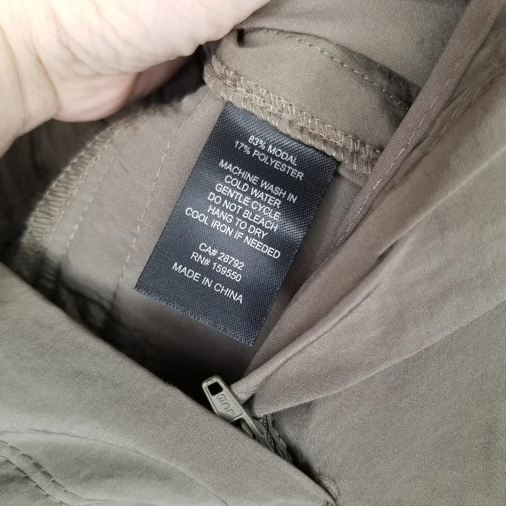 Olive Satin Cargo Pants Women Wide Leg Khaki Matte Utility Chic Wmn's Medium - Picture 5 of 5